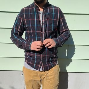 Vans Plaid multicolored button shirt size M